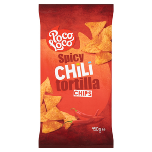 Tortilla Chips o Smaku Spicy Chili Nachosy Kukurydziane - Poco Loco 450 g